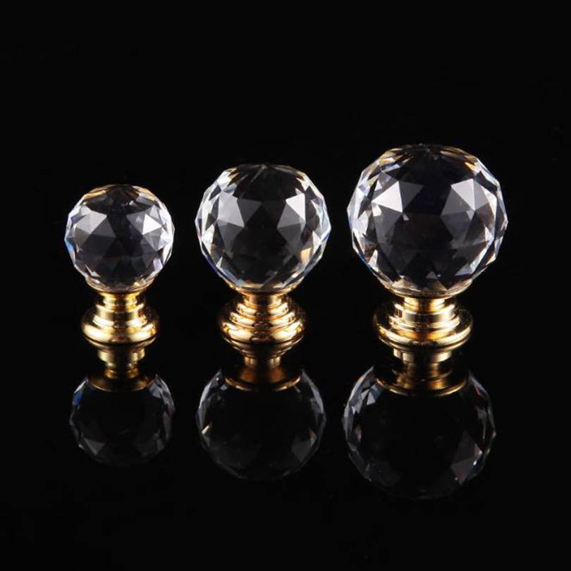 Hot Sale 30mm Crystal Knobs/crystal Handle For Furniture/crystal Cabinet Knob