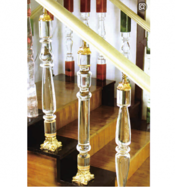 High Building Bubble Crystal Stair Pillars Decorative Glass Pillar